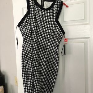 Black and white checker dress